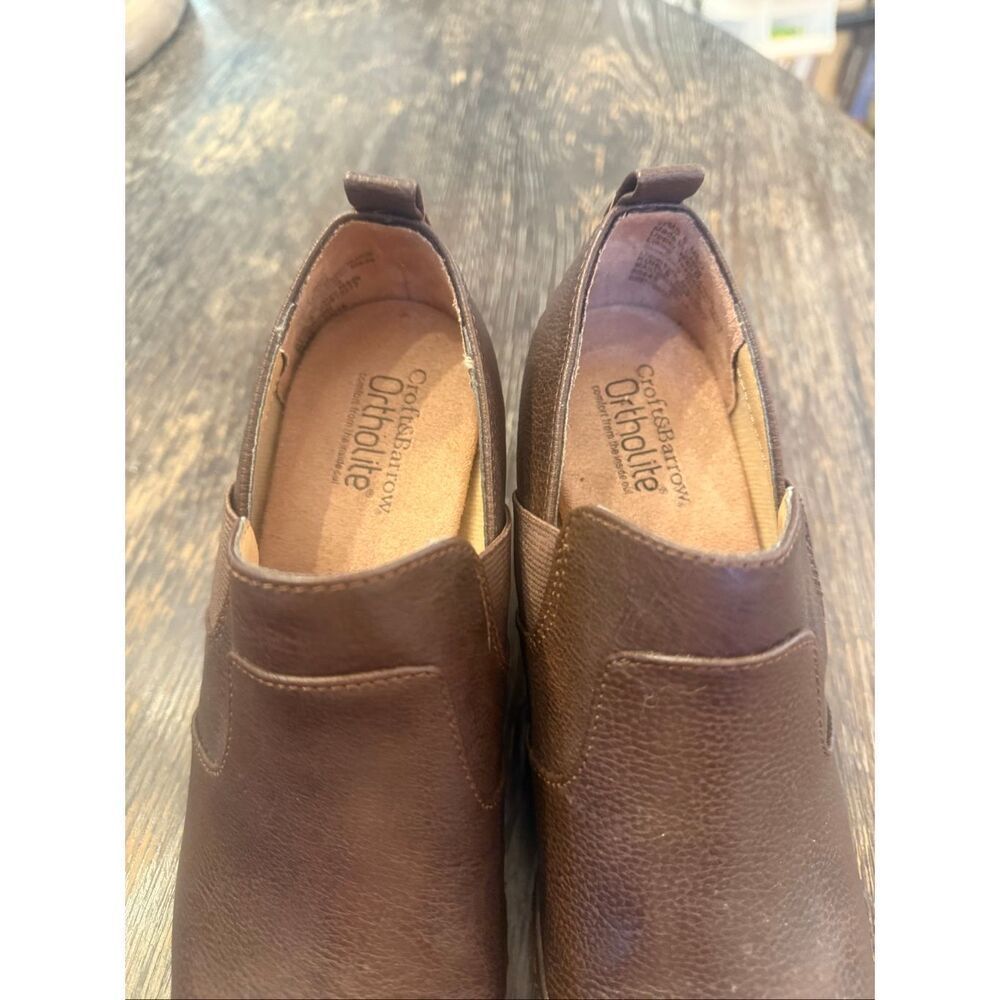 Croft & Barrow Ortholite Low Heel Brown Faux Leather Booties sz 6 EUC - Picture 7 of 8